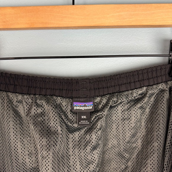 Patagonia 5" Baggies Swim Trunks Shorts Mens XXL Black Elastic Waist Pocket Logo - Picture 5 of 6